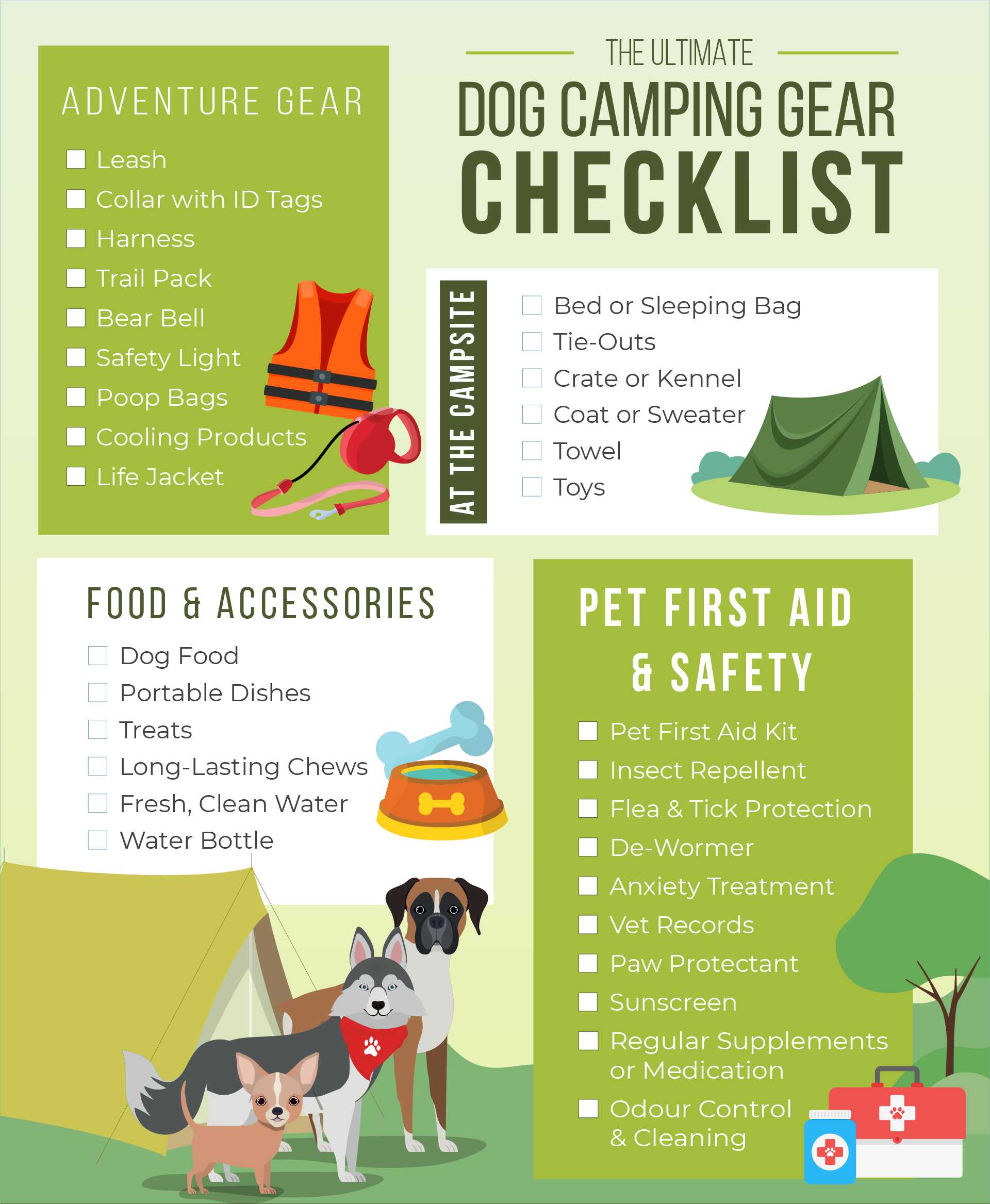 Dog Hiking and Camping Checklist
